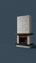 Modern Stone Corner Wood-Burning Fireplace