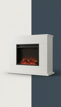 White Quartz Surround Electric Fireplace